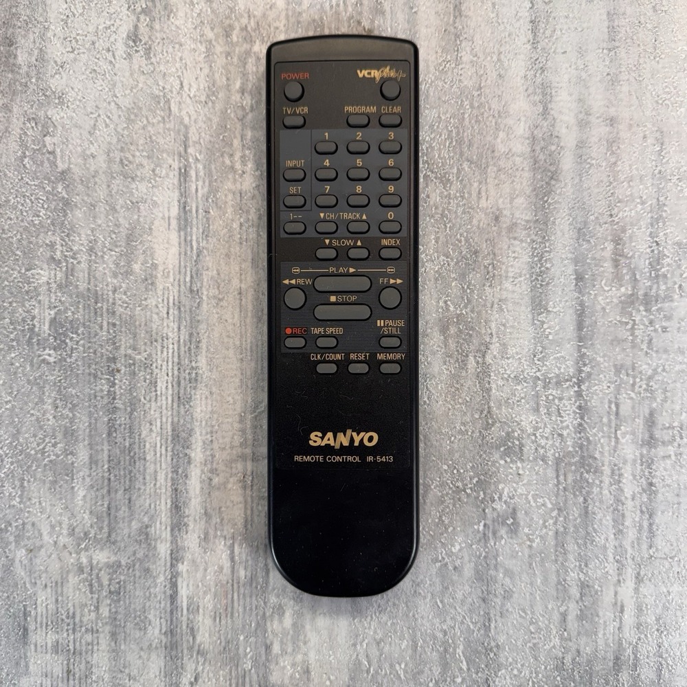 Sanyo IR-5416 VCR Remote Control, Black - OEM NOS Original for VHR5416 +more